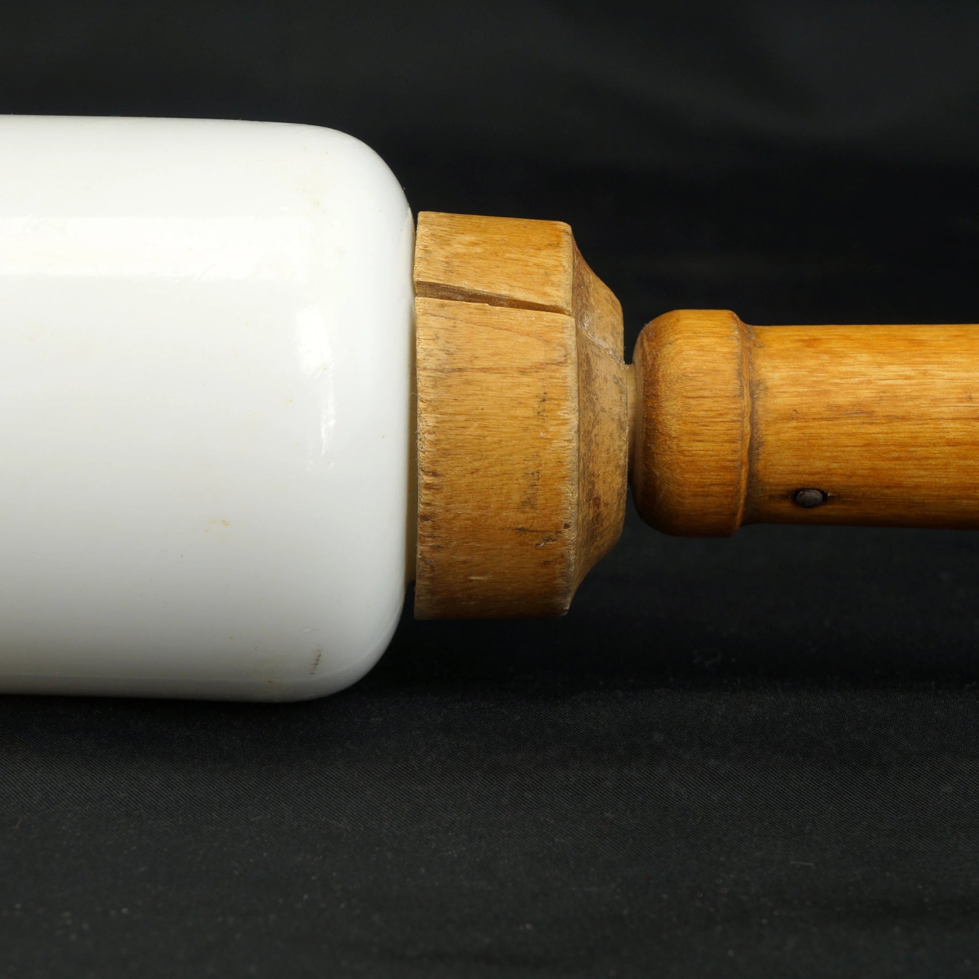 Imperial Glass Rolling Pin Milk Glass Circa 1920 - Bear and Raven Antiques