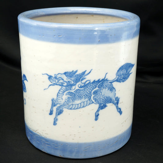 Japanese Porcelain Hibachi Kirin Design Circa 1900 - Bear and Raven Antiques