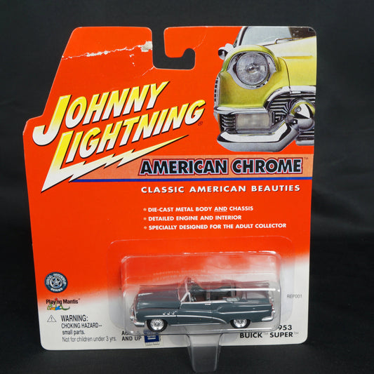 Johnny Lightning 1953 Buick Super Convertible Dark Grey American Chrome – NIB - Bear and Raven Antiques