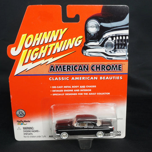 Johnny Lightning 1955 Chrysler C-300 Black and Silver American Chrome – NIB - Bear and Raven Antiques