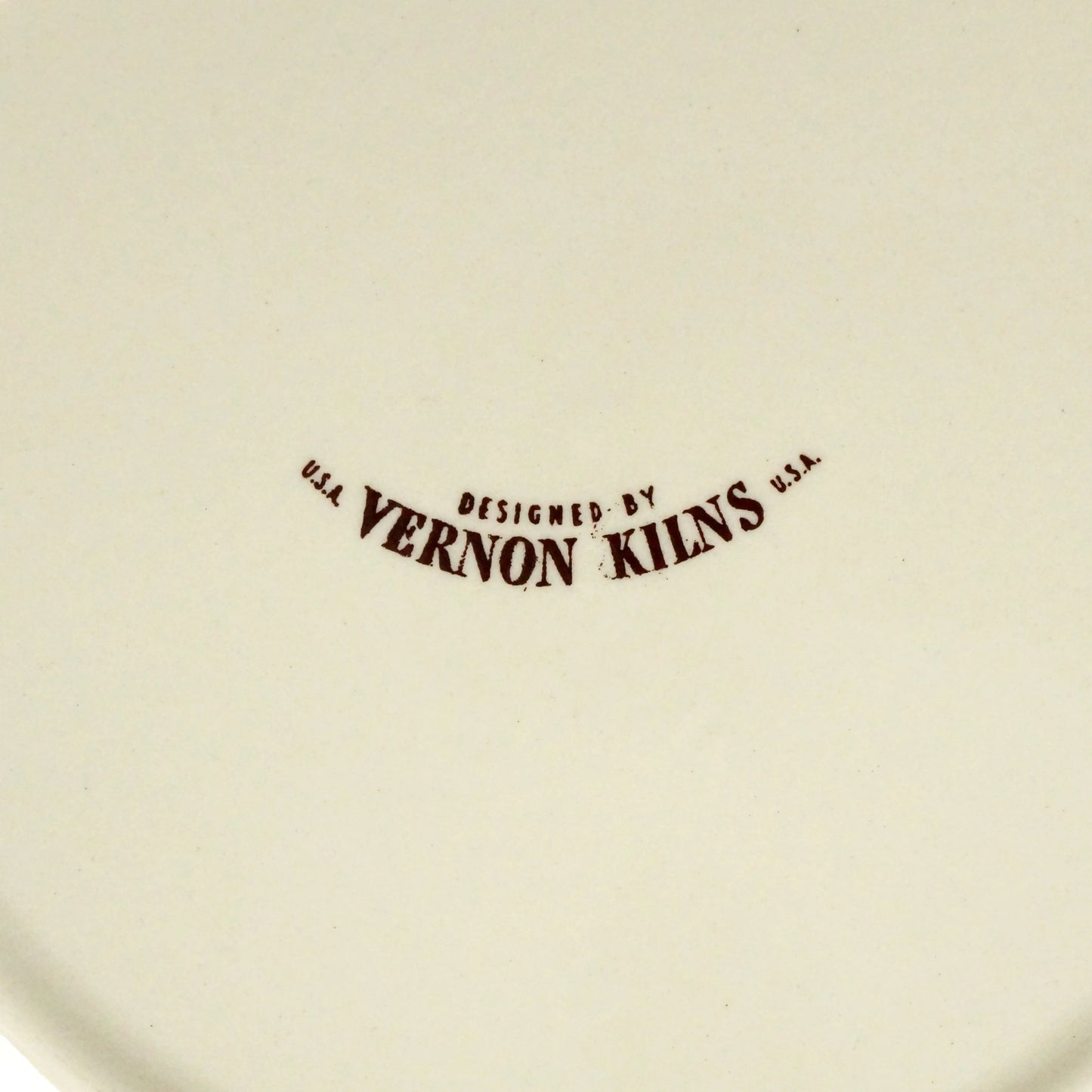 Vernon Kilns Wyoming Souvenir Plate Circa 1950 - Bear and Raven Antiques