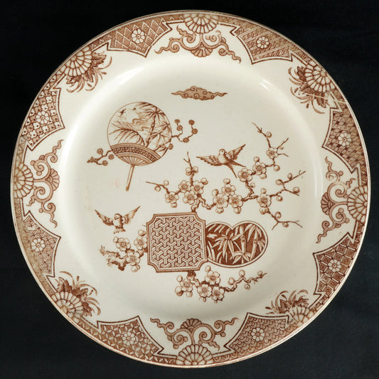 Aesthetic Movement English Transferware Plate 19th Century - Bear and Raven Antiques