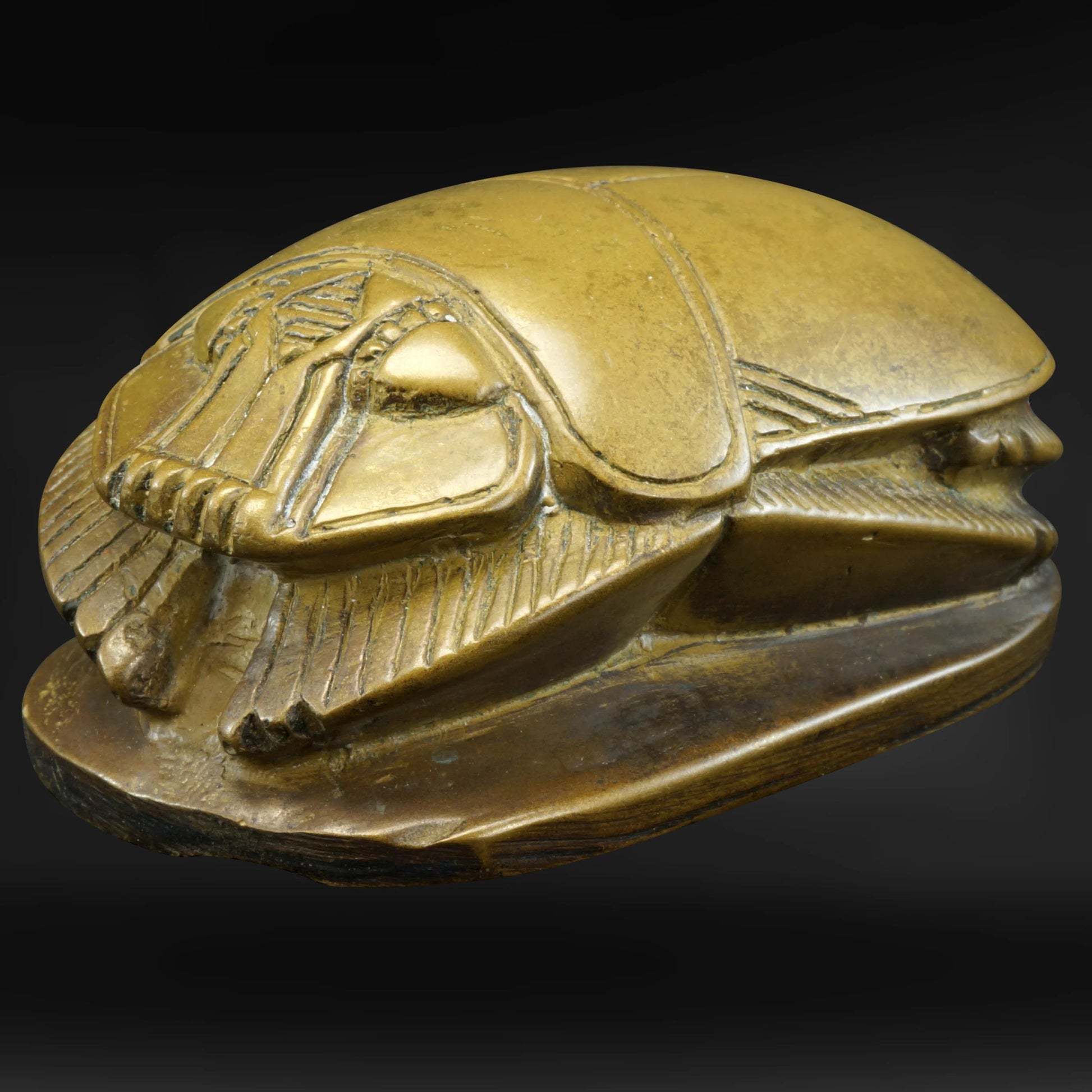 Antique Bronze Egyptian Scarab Paperweight Circa 1920 - Bear and Raven Antiques