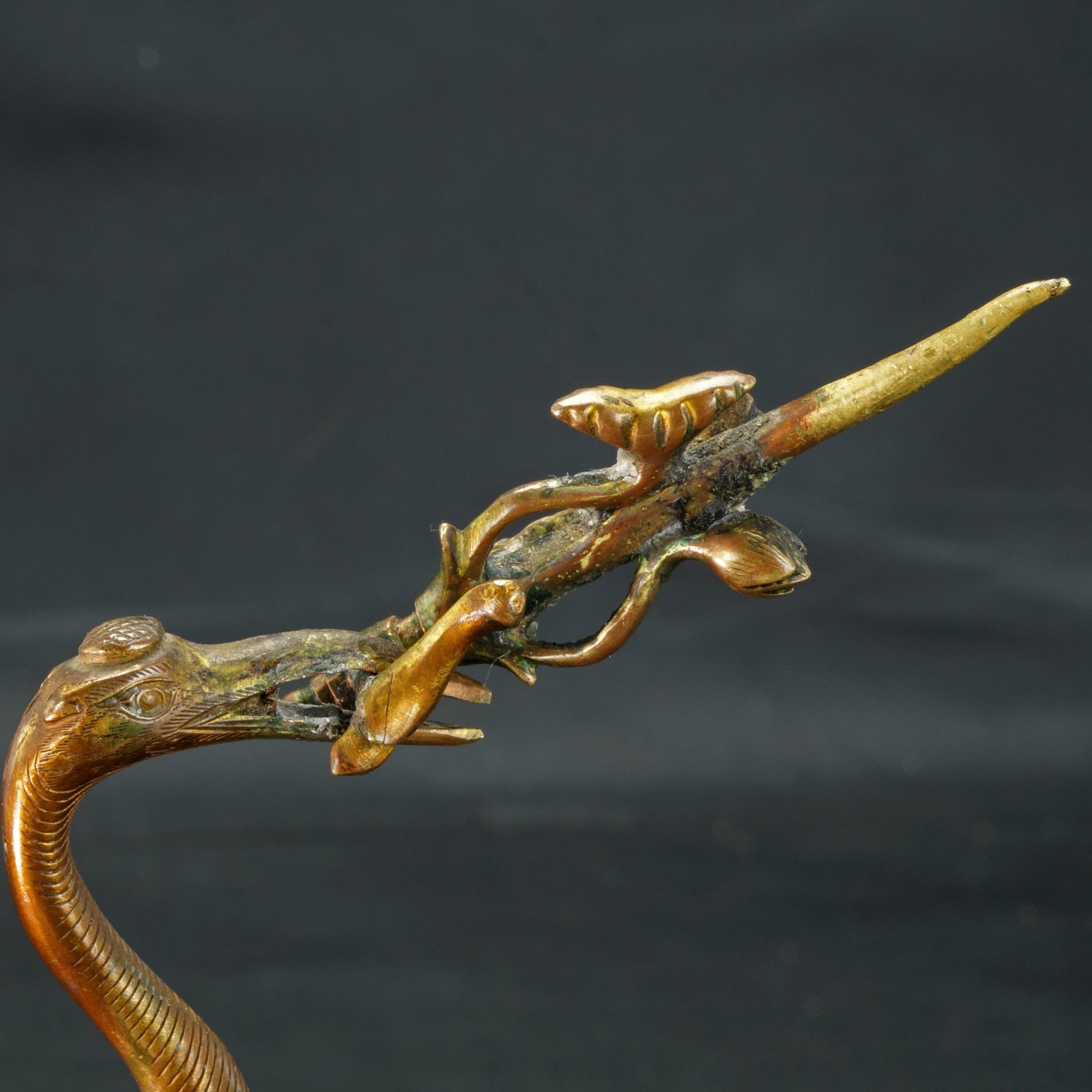 Antique Chinese Gilt Bronze Crane Figure Incense Holder 18th/19th Century - Bear and Raven Antiques
