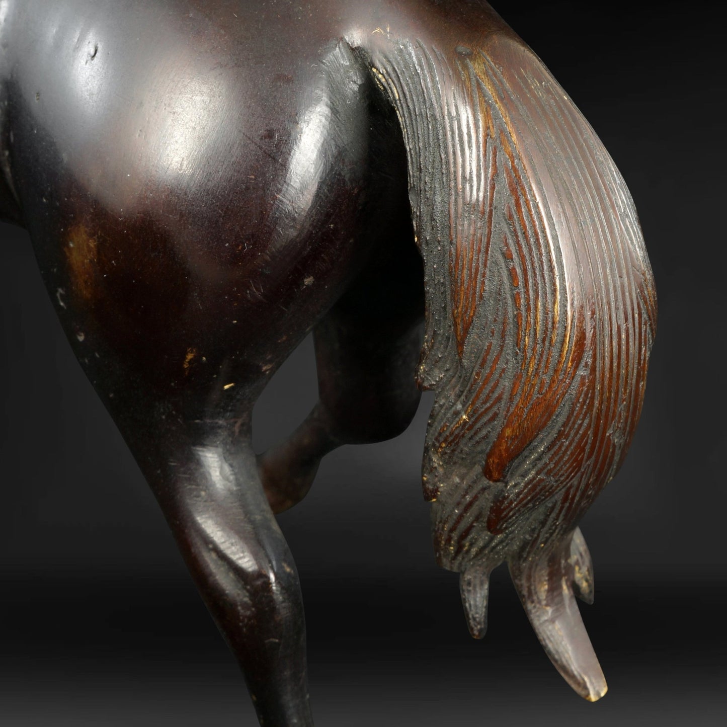 Antique Japanese Meiji Bronze Horse Figural Censer - Bear and Raven Antiques