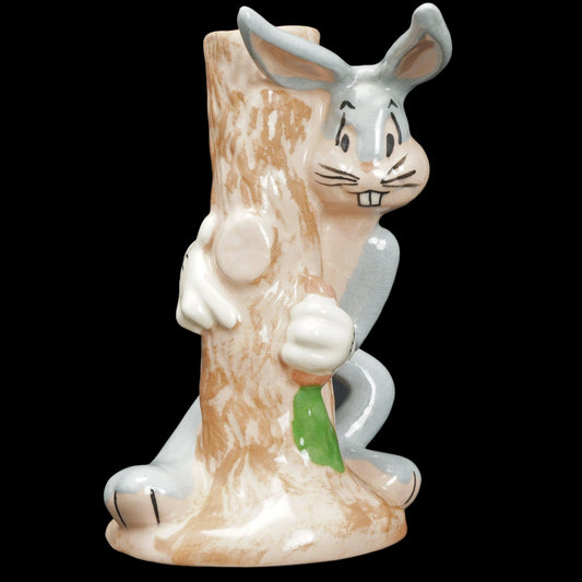 Bugs Bunny Behind Tree Ceramic Figural Vase Evan K. Shaw Laguna Pottery 1940’s - Bear and Raven Antiques