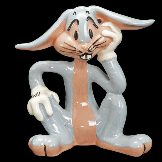 Bugs Bunny Sitting Evan K. Shaw Metlox Ceramic Figurine 1940’s - Bear and Raven Antiques