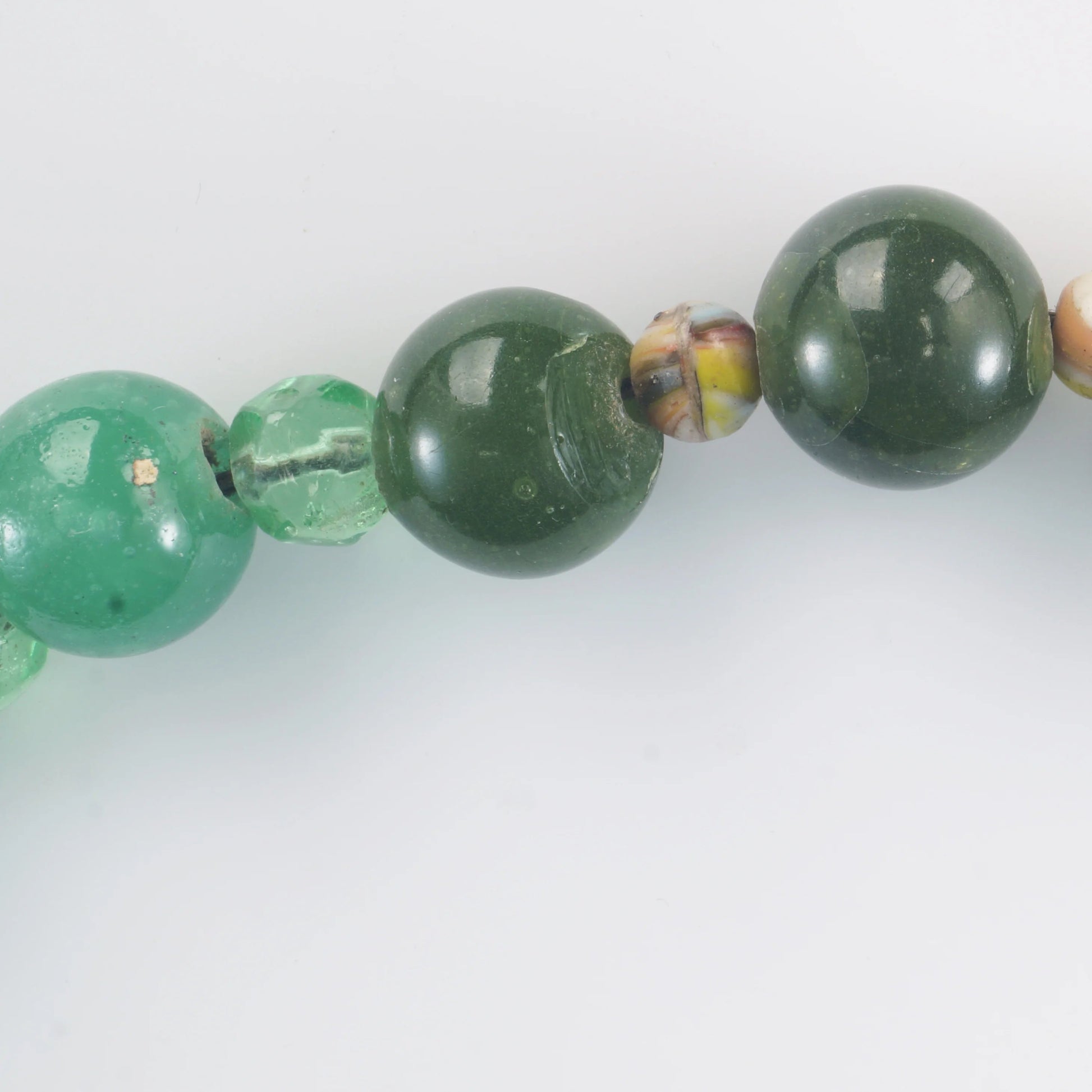 Chinese Antique Peking Glass Bead Necklace Circa 1900 - Bear and Raven Antiques