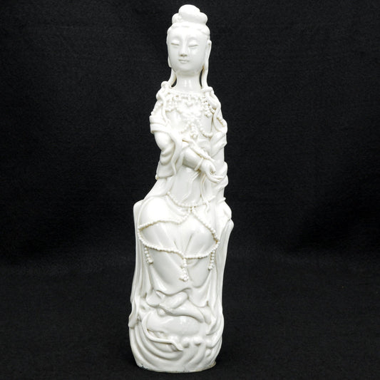Chinese Blanc De Chine Guanyin Late Qing/Republic - Bear and Raven Antiques