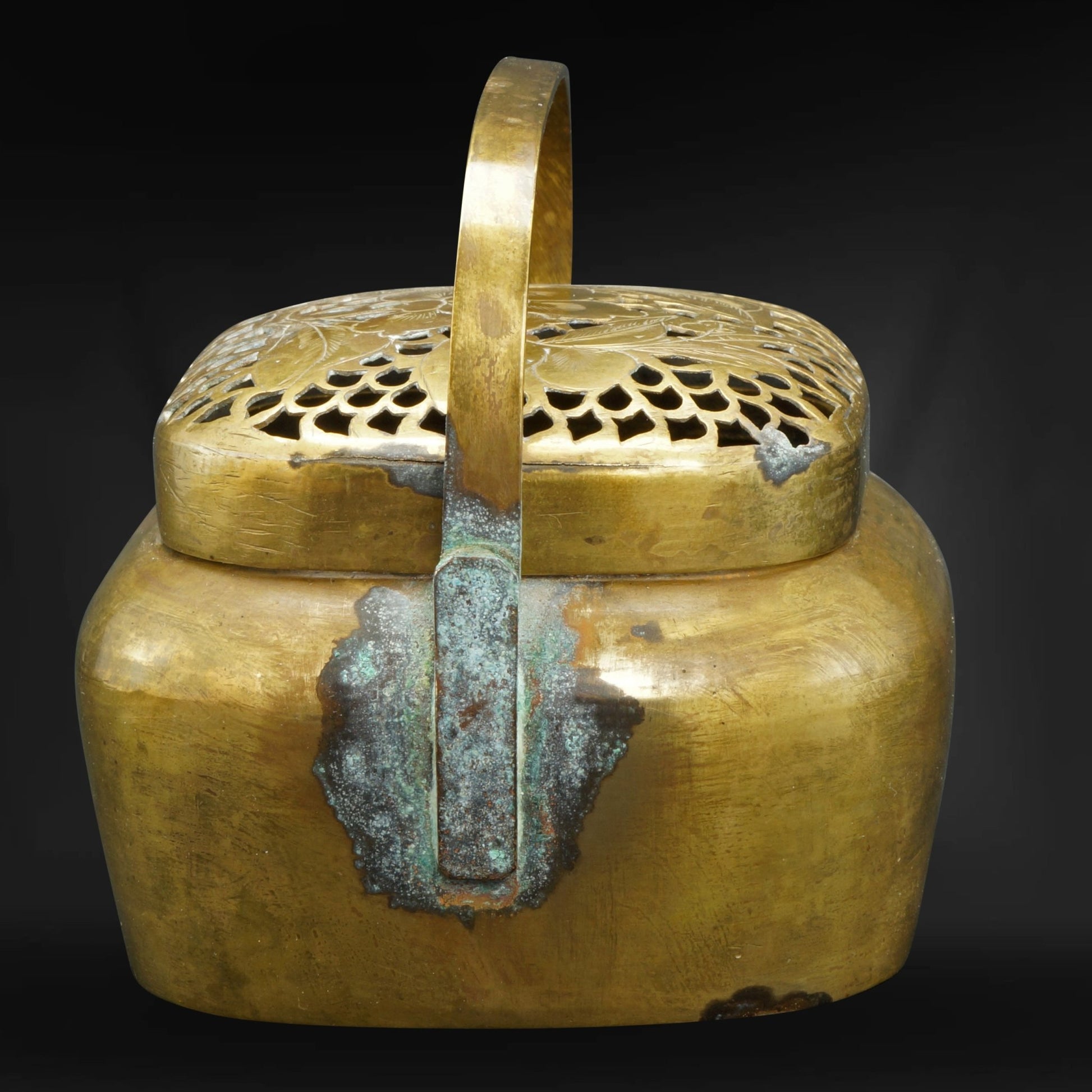 Chinese Bronze Hand Warmer Republic Era - Bear and Raven Antiques