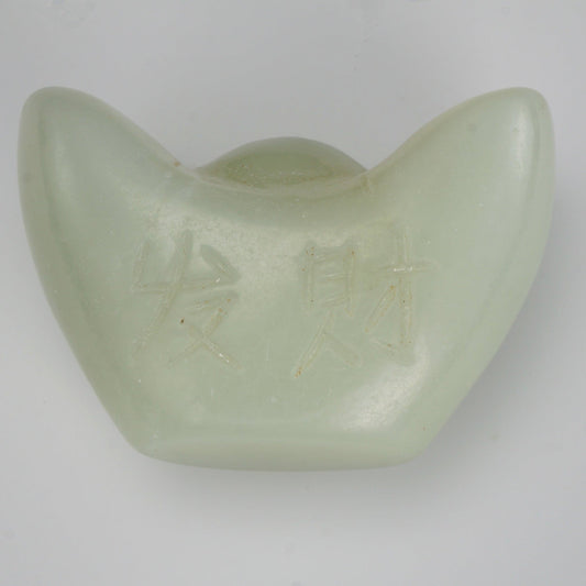 Chinese Jade Toggle Ingot Pale Celadon Late Qing/Republic - Bear and Raven Antiques