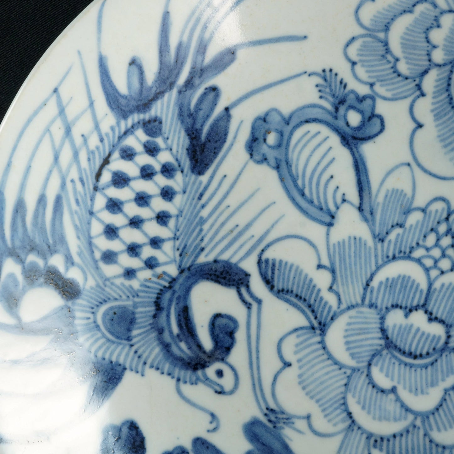 Chinese Qing Phoenix Shallow Bowl 19th Century - Bear and Raven Antiques