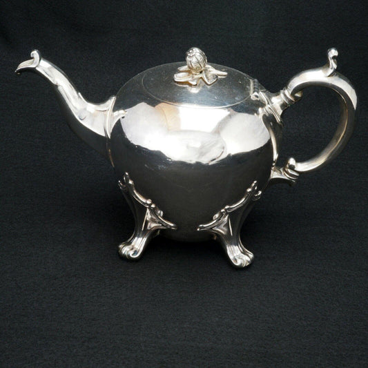 Edwardian Sheffield Silver Plate Teapot Early 20th Century - Bear and Raven Antiques