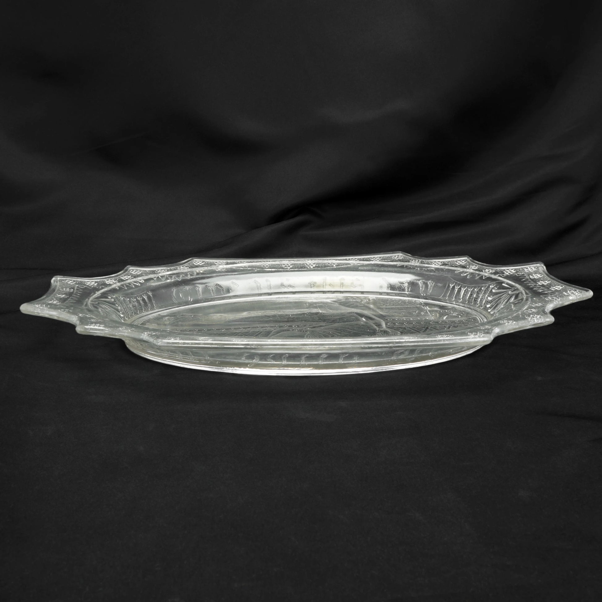 Egyptian Revival Victorian EAPG Serving Platter 19th Century - Bear and Raven Antiques