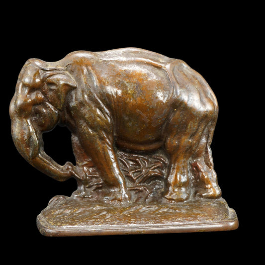 Elephant Profile Cast Iron Single Bookend 1925 - Bear and Raven Antiques