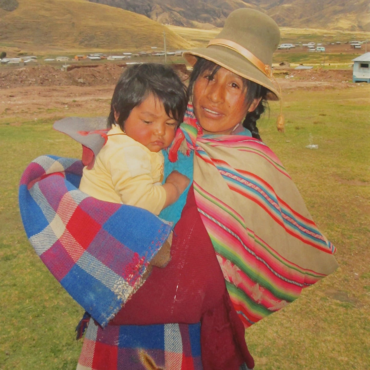 Framed Photo of Bolivia Woman and Child 21 x 17 (Unknown Photographer) - Bear and Raven Antiques
