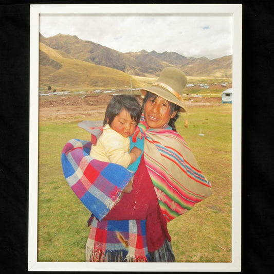 Framed Photo of Bolivia Woman and Child 21 x 17 (Unknown Photographer) - Bear and Raven Antiques