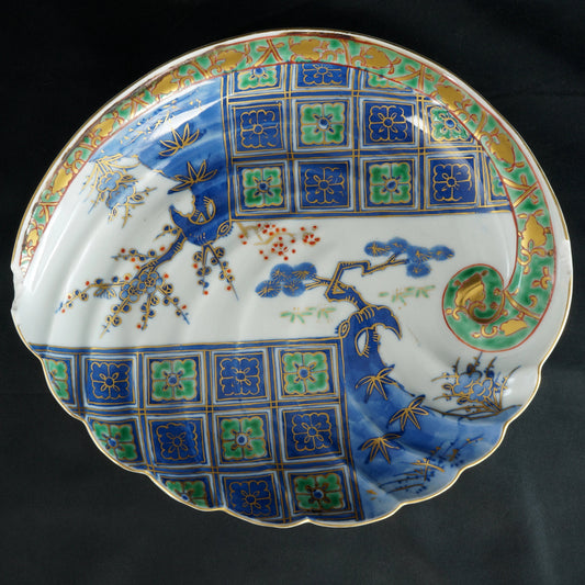 Japanese Imari Scallop Dish Showa Period - Bear and Raven Antiques