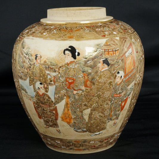 Japanese Meiji Satsuma Gilt Ginger Jar - Bear and Raven Antiques