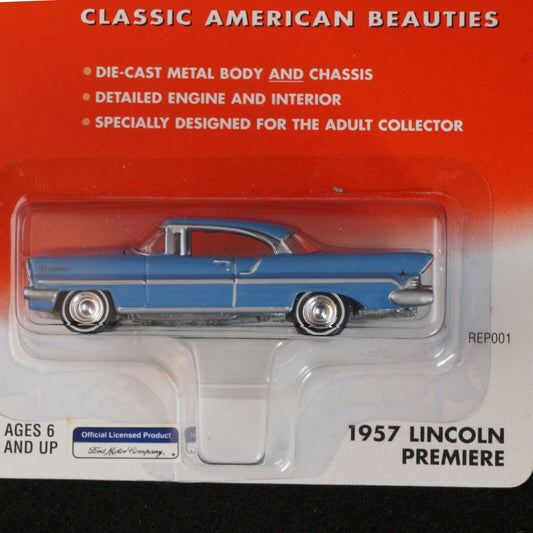 Johnny Lightning 1957 Lincoln Premier Light Blue American Chrome - NIB - Bear and Raven Antiques