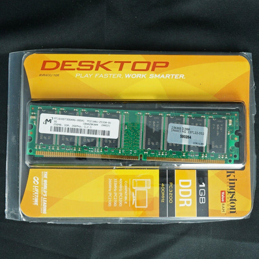 Kingston Computer Memory 1GB DDR-400 KVR400/1GR UDIMM PC3200 NON-ECC - Bear and Raven Antiques