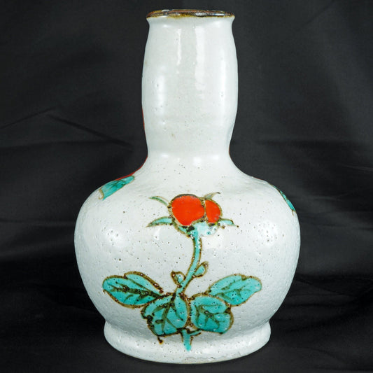 Mid Century Japanese Studio Peony Vase - Bear and Raven Antiques