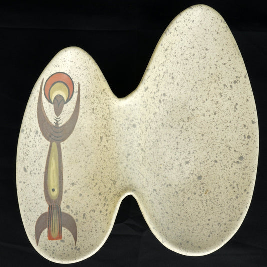 Mid Century Marc Bellaire (1925 – 1994) Abstract Tribal Boomerang Serving Dish 1950’s - Bear and Raven Antiques
