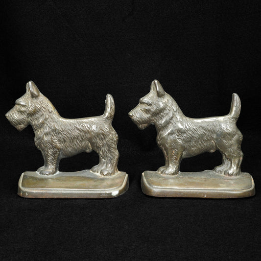 Pair of Scotty Dog Hubley Iron Bookends Circa 1925 - Bear and Raven Antiques
