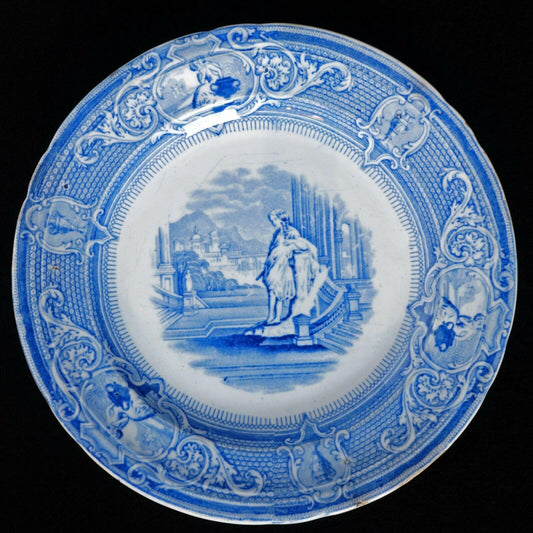 Staffordshire Transferware Plate Ironstone J. Clementson 19th Century - Bear and Raven Antiques