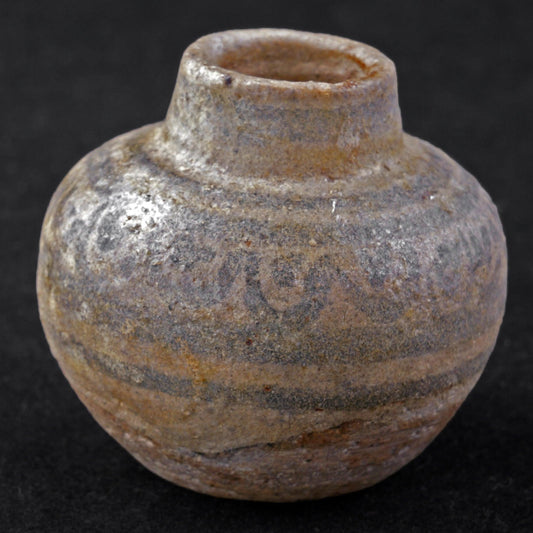 Tiny Ancient Thai Sawankhalok Ceramic Medicine or Cosmetics Pot 15th-16th C - Bear and Raven Antiques