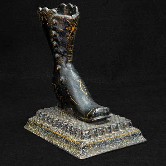 Victorian Cast Iron Match Holder Ladies Shoe 19th Century - Bear and Raven Antiques