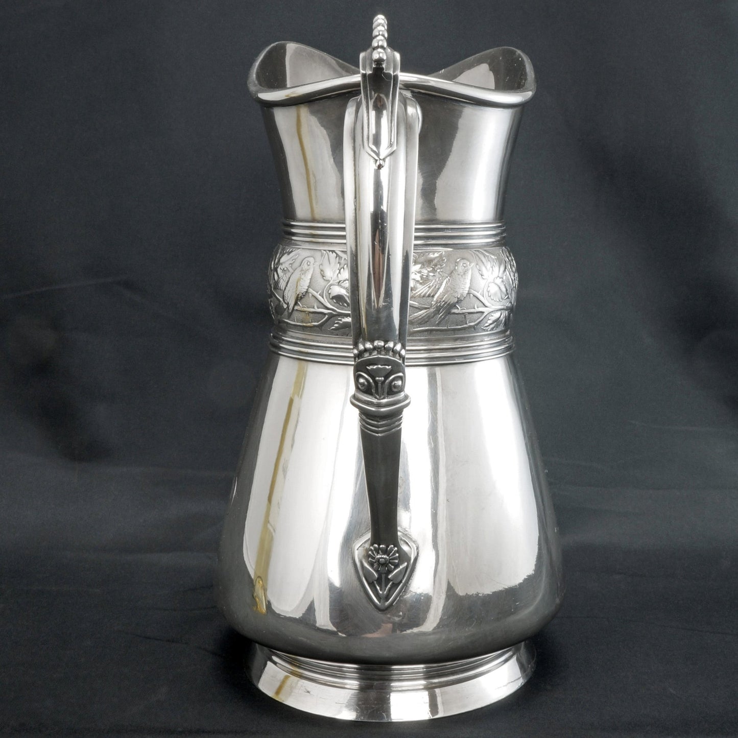 Victorian Meriden Monogrammed Silverplate Pitcher Late 19th Century - Bear and Raven Antiques
