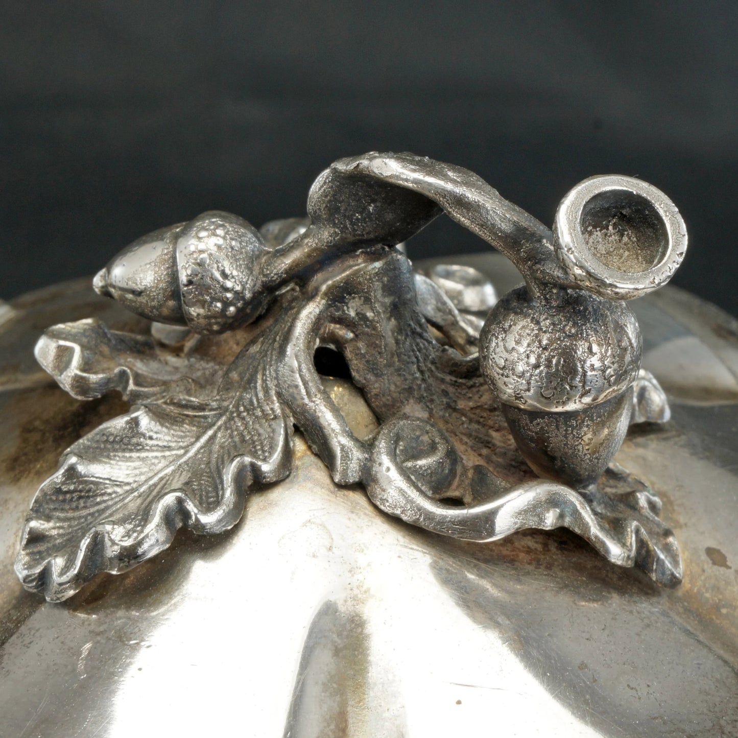 Victorian Silver Plate Teapot Shaw & Fisher with Acorn Finial 19th Century - Bear and Raven Antiques