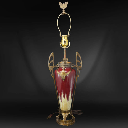 Vintage Art Nouveau Urns Mounted as a Lamp - Bear and Raven Antiques