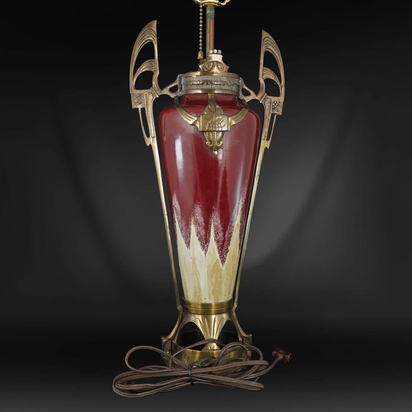 Vintage Art Nouveau Urns Mounted as a Lamp - Bear and Raven Antiques