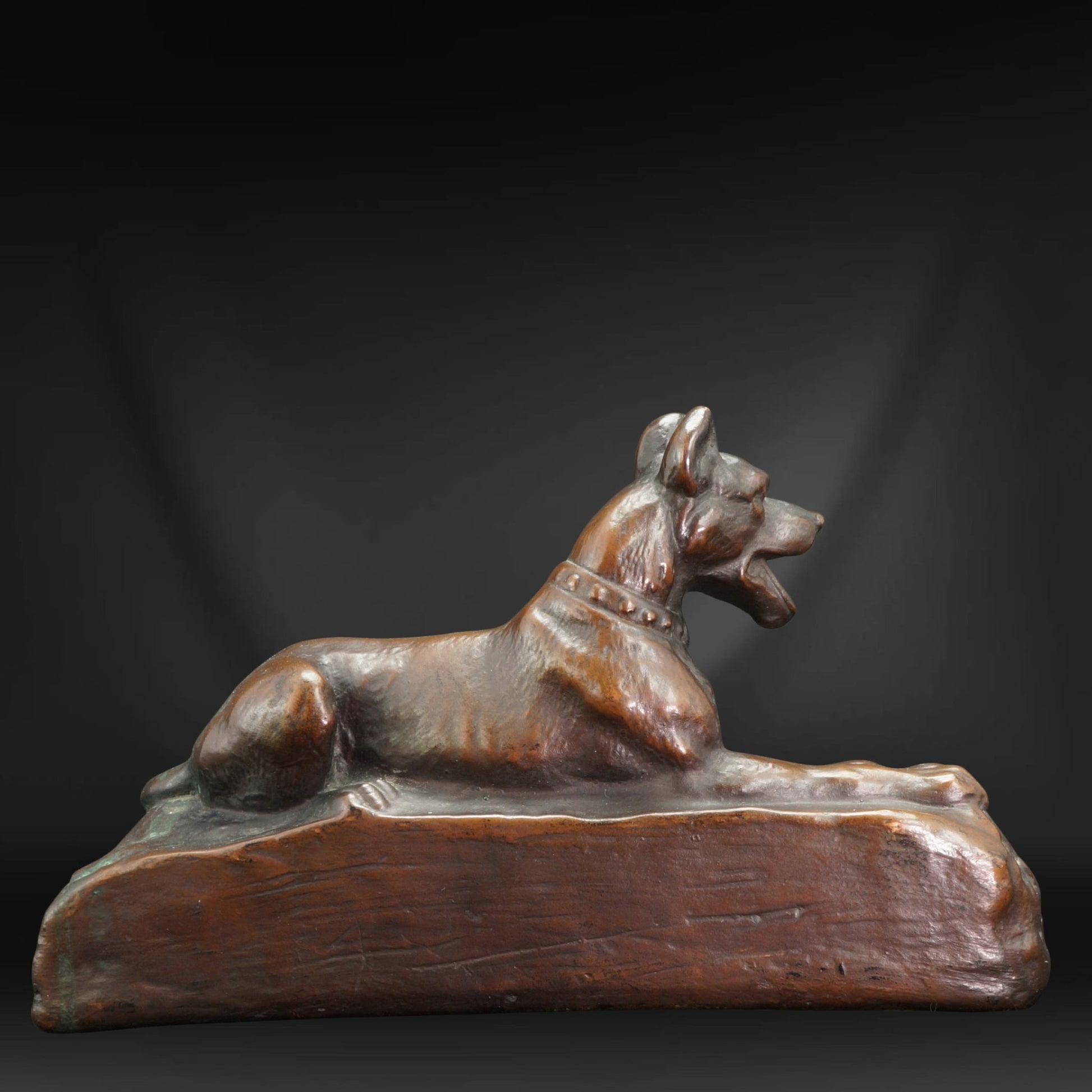 Vintage Great Dane Bronze Clad Bookend - Bear and Raven Antiques