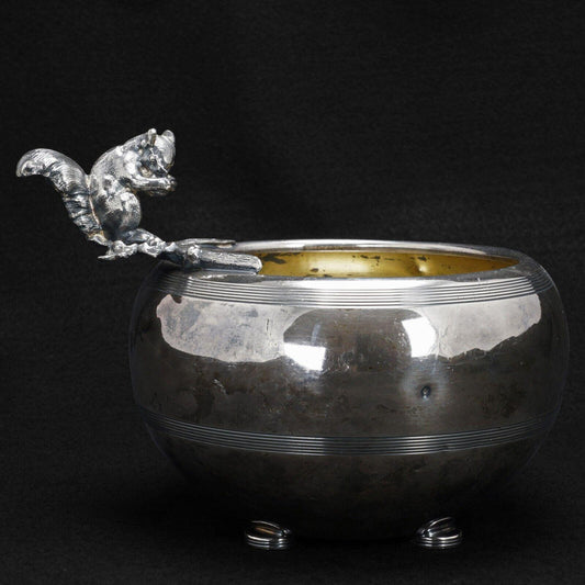 Vintage Squirrel Apollo Silver Plate Nut Bowl - Bear and Raven Antiques