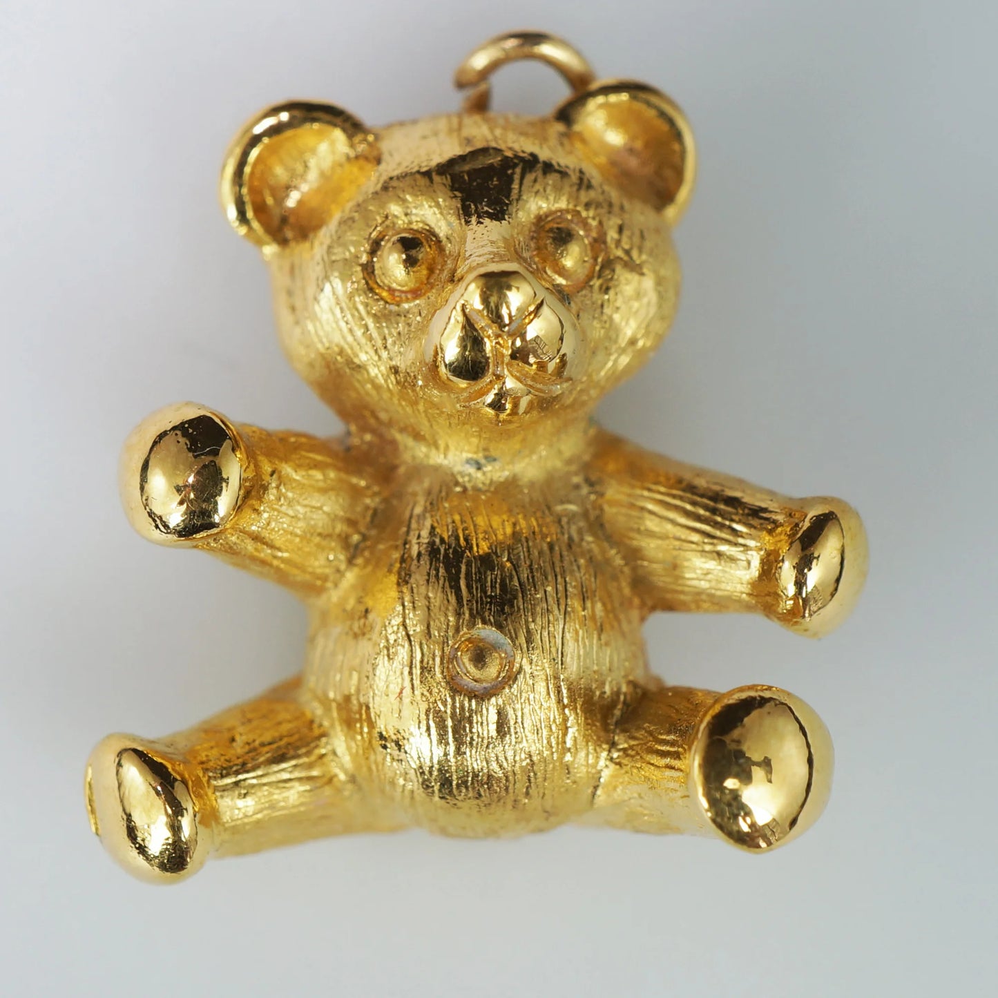 2 pc Lot Vintage Tiny Gold Filled Teddy Bear Charms/Pendants