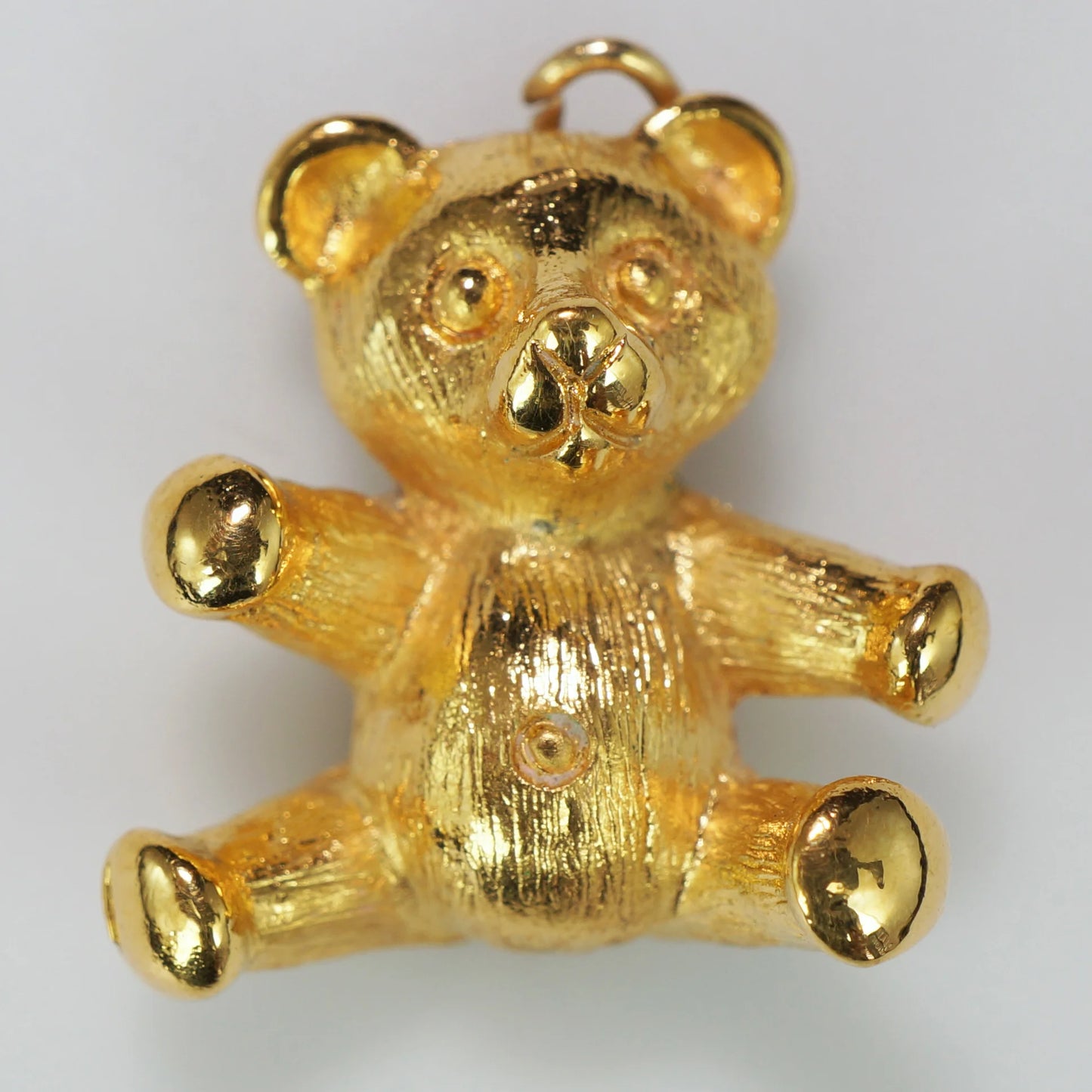 2 pc Lot Vintage Tiny Gold Filled Teddy Bear Charms/Pendants