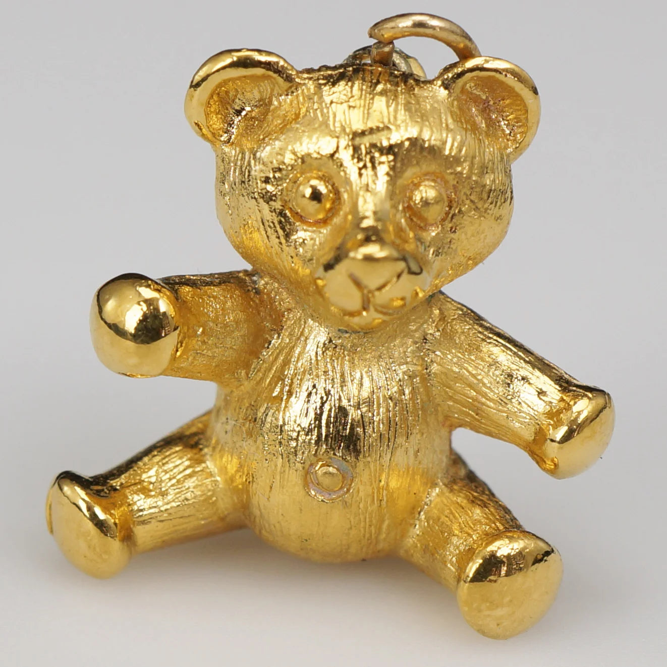 2 pc Lot Vintage Tiny Gold Filled Teddy Bear Charms/Pendants