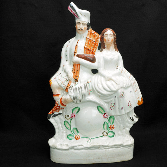 Staffordshire Scottish Lord and Lady Mantle Piece 19th Century