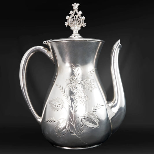 Victorian Meriden Silver Plate Teapot Late 19th Century