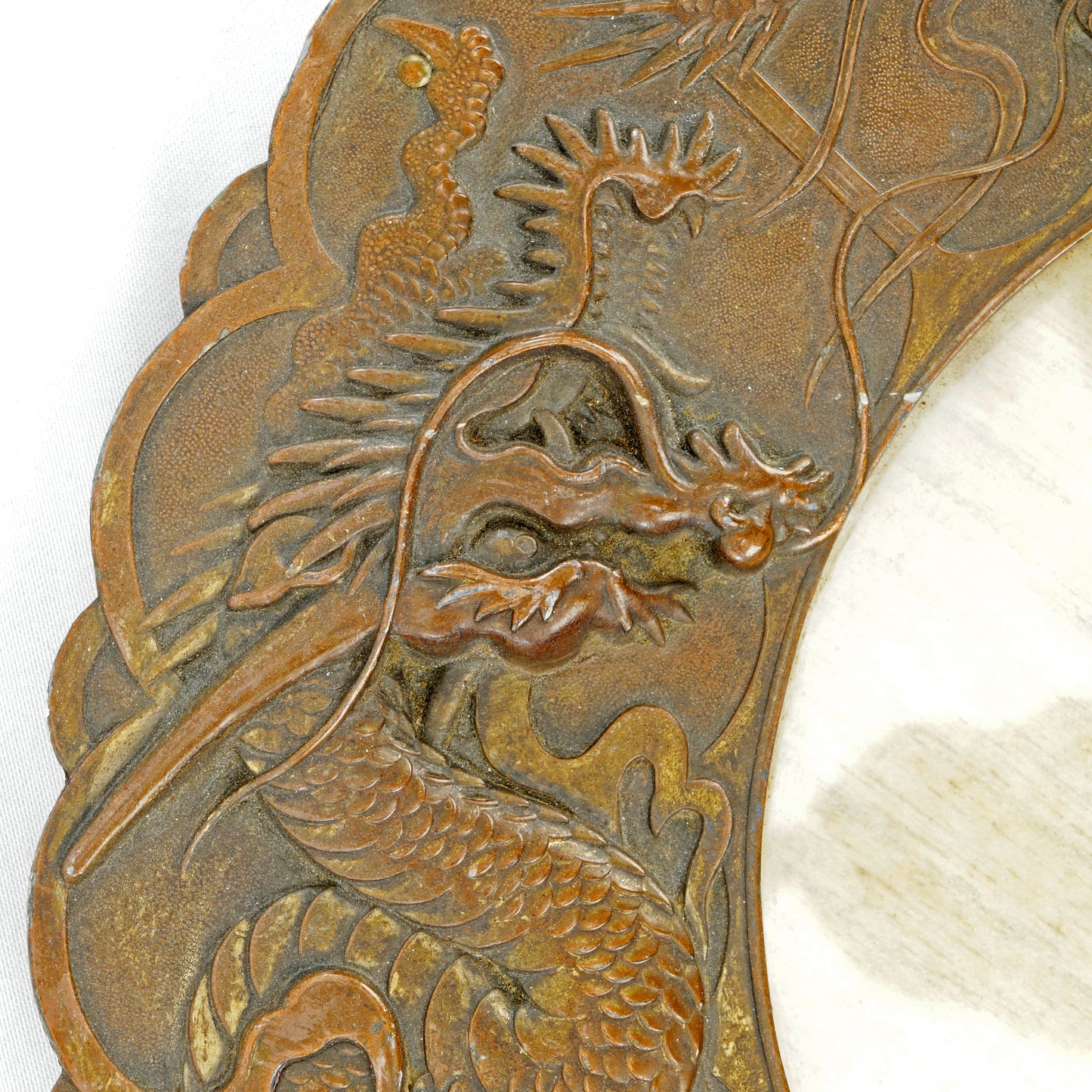 Japanese Metal Dragon Picture Frame 1920's or 30's