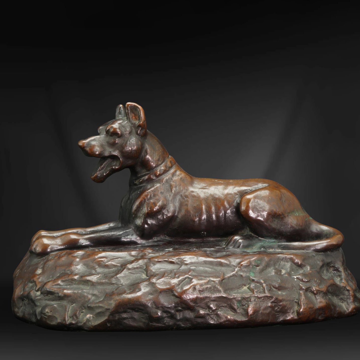 Vintage Great Dane Bronze Clad Bookend