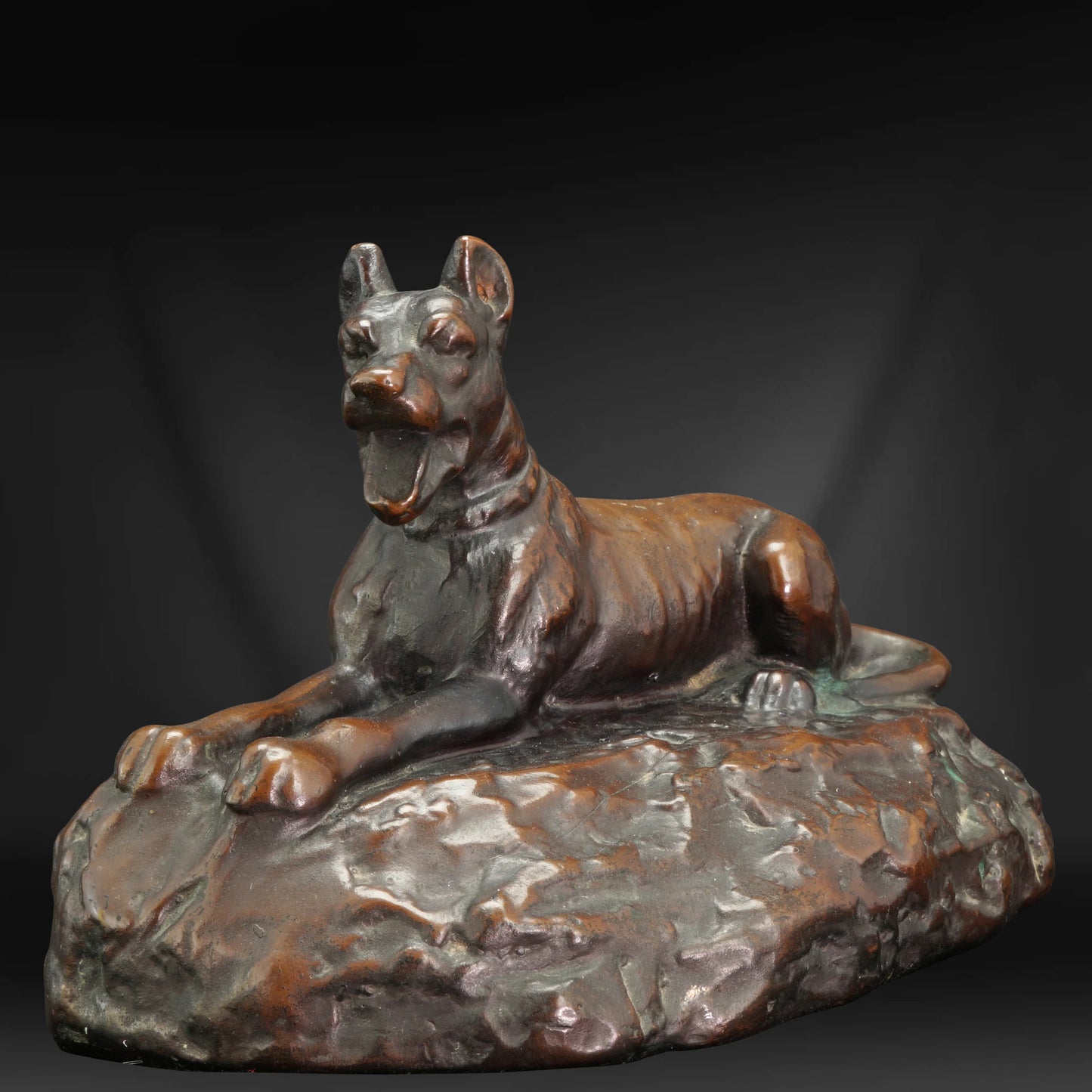 Vintage Great Dane Bronze Clad Bookend