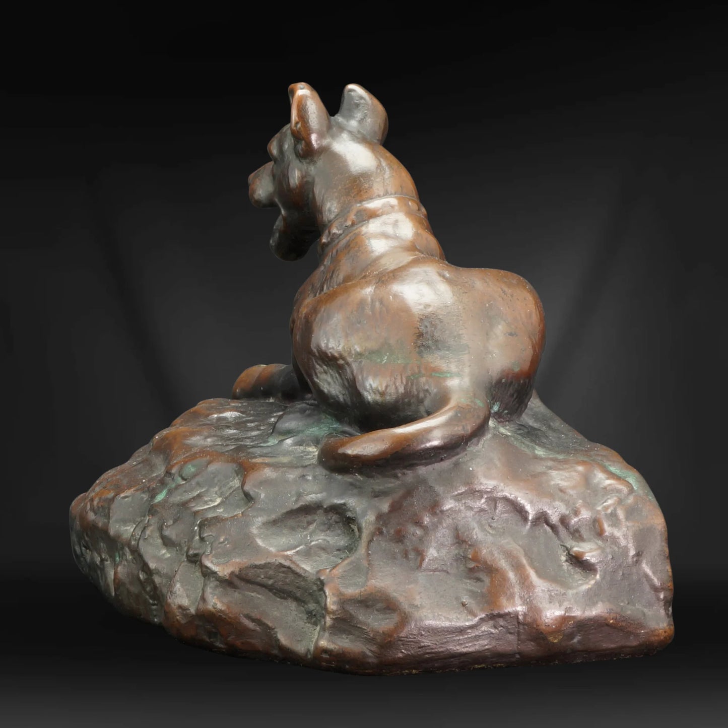 Vintage Great Dane Bronze Clad Bookend