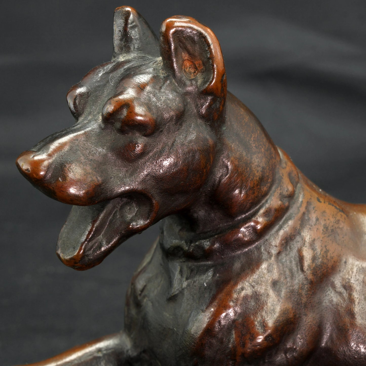 Vintage Great Dane Bronze Clad Bookend