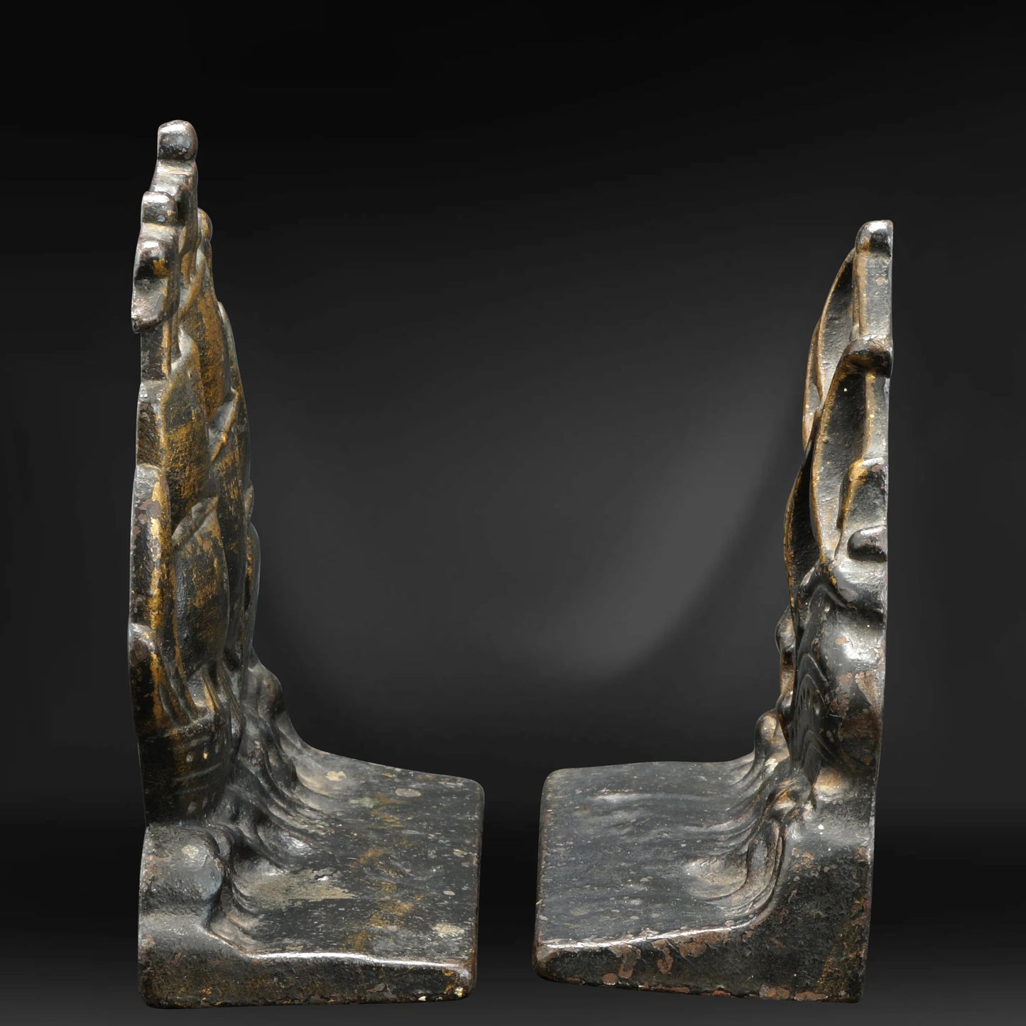 Pair of Sailing Ship Cast Iron Bookends Verona Circa 1925