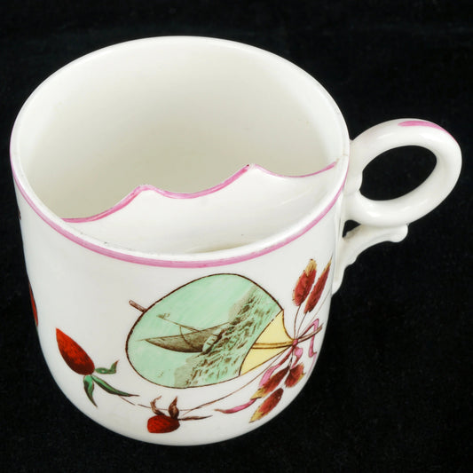 Aesthetic Movement Victorian Moustache Cup Powell and Bishop 1880 - Bear and Raven Antiques