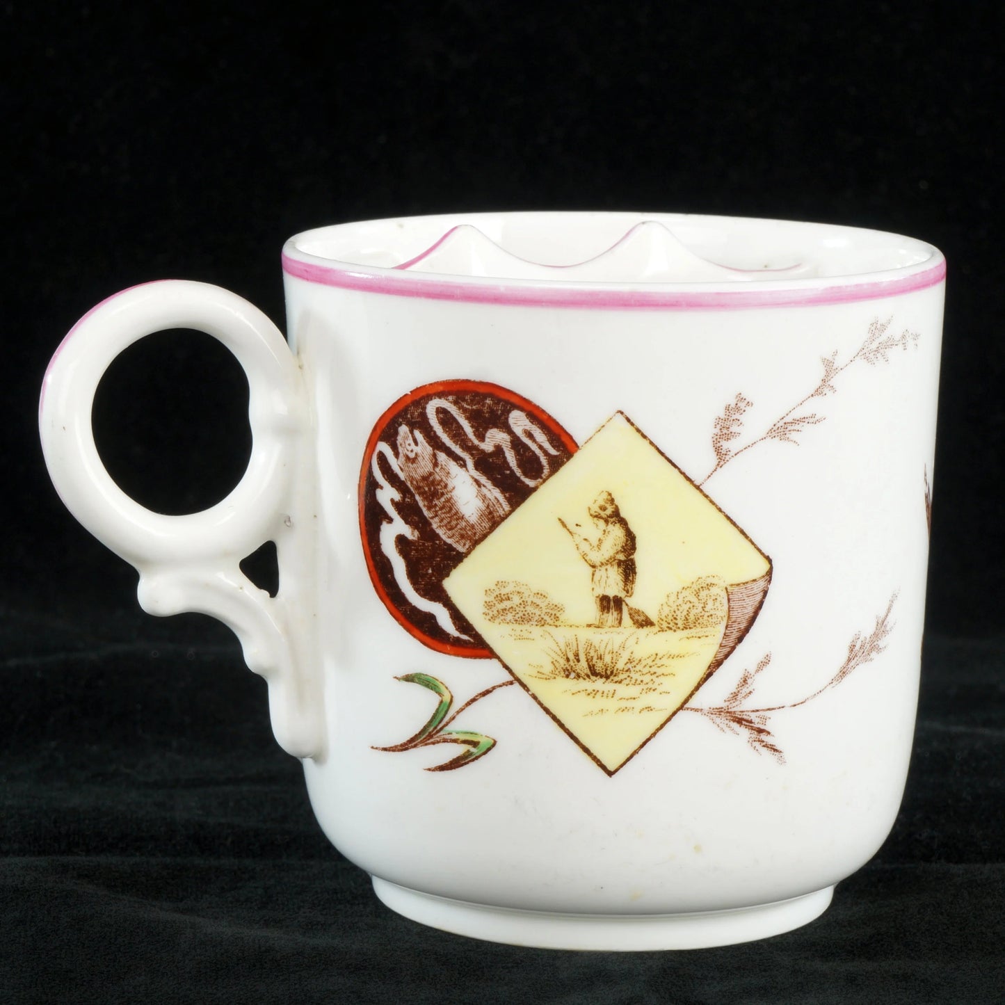 Aesthetic Movement Victorian Moustache Cup Powell and Bishop 1880 - Bear and Raven Antiques